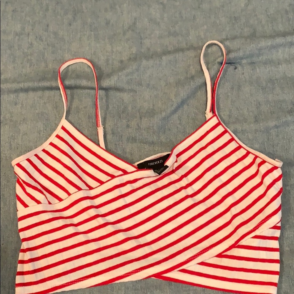 Forever 21 striped crop top